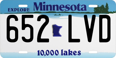 MN license plate 652LVD