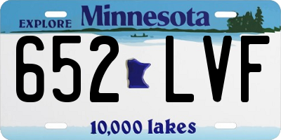 MN license plate 652LVF