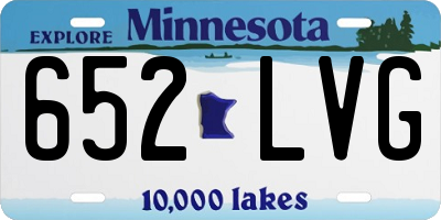MN license plate 652LVG