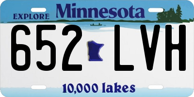 MN license plate 652LVH