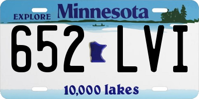 MN license plate 652LVI