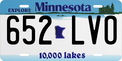 MN license plate 652LVO