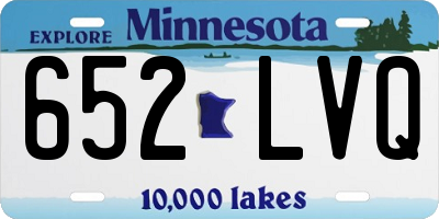 MN license plate 652LVQ