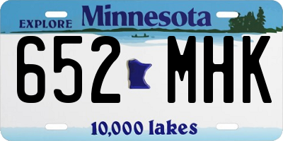 MN license plate 652MHK