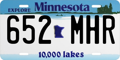 MN license plate 652MHR