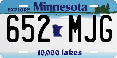 MN license plate 652MJG