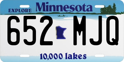 MN license plate 652MJQ