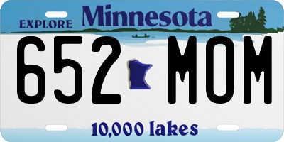 MN license plate 652MOM