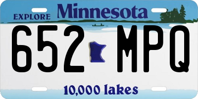 MN license plate 652MPQ