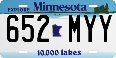 MN license plate 652MYY