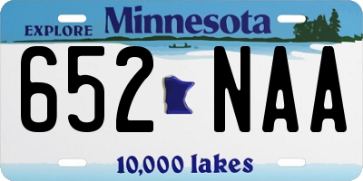 MN license plate 652NAA