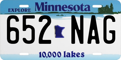 MN license plate 652NAG