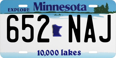 MN license plate 652NAJ