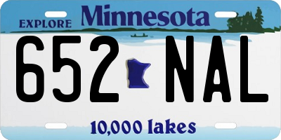 MN license plate 652NAL