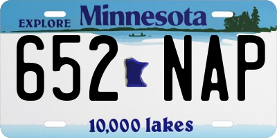 MN license plate 652NAP