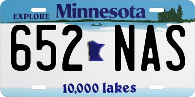 MN license plate 652NAS