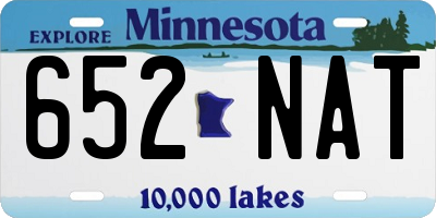 MN license plate 652NAT
