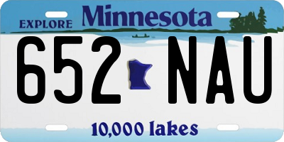 MN license plate 652NAU