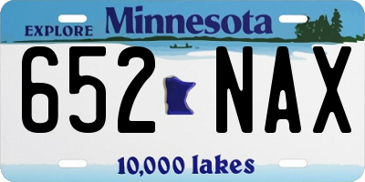 MN license plate 652NAX