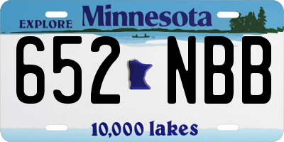 MN license plate 652NBB