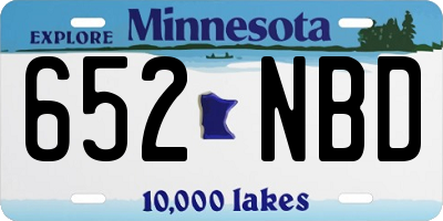 MN license plate 652NBD