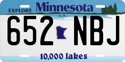 MN license plate 652NBJ