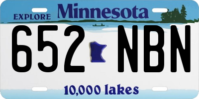 MN license plate 652NBN