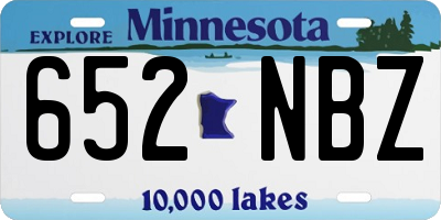 MN license plate 652NBZ