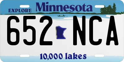 MN license plate 652NCA