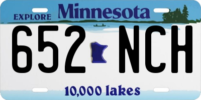 MN license plate 652NCH