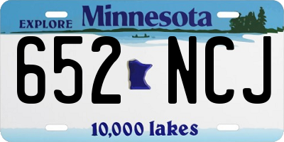 MN license plate 652NCJ