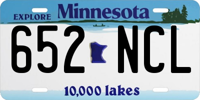 MN license plate 652NCL