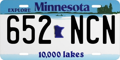 MN license plate 652NCN