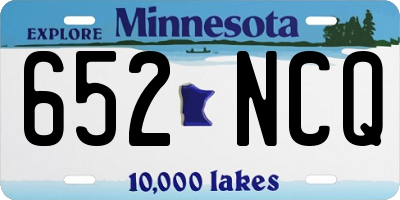 MN license plate 652NCQ