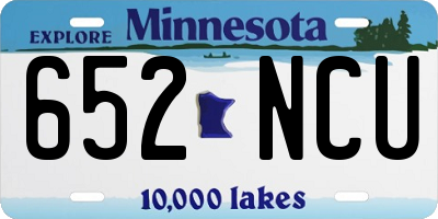 MN license plate 652NCU