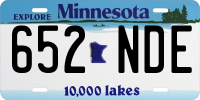 MN license plate 652NDE