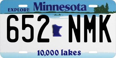 MN license plate 652NMK
