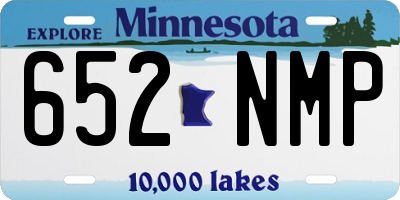 MN license plate 652NMP