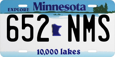 MN license plate 652NMS