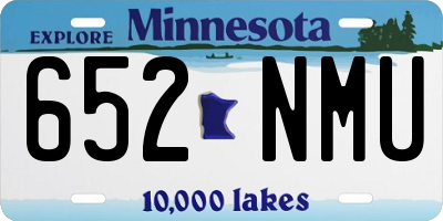 MN license plate 652NMU