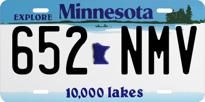 MN license plate 652NMV