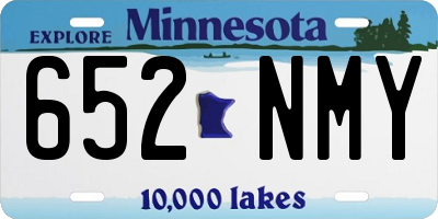 MN license plate 652NMY