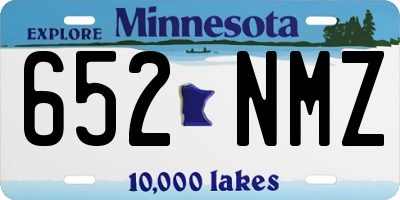 MN license plate 652NMZ