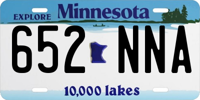 MN license plate 652NNA