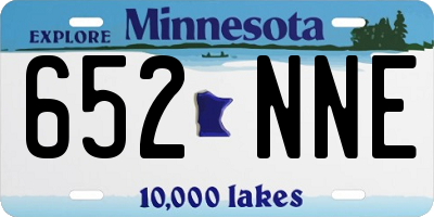 MN license plate 652NNE