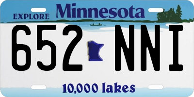 MN license plate 652NNI