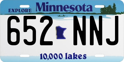 MN license plate 652NNJ