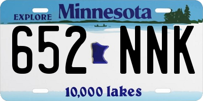 MN license plate 652NNK