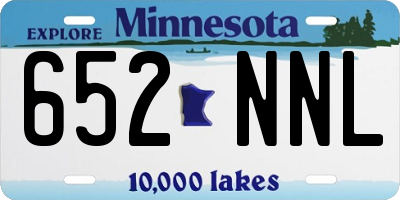 MN license plate 652NNL