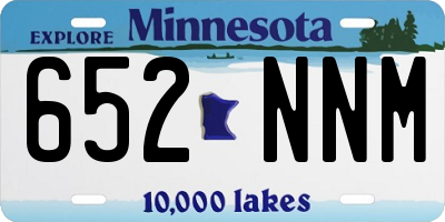 MN license plate 652NNM